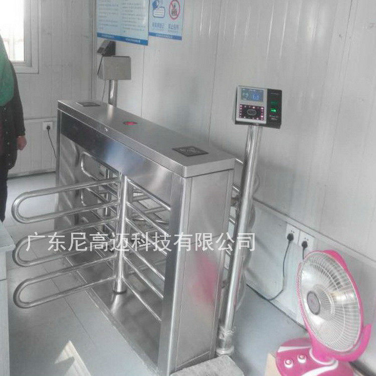 304不锈钢半高转闸十字门车站工地小型旋转栅栏闸电动立式三辊闸