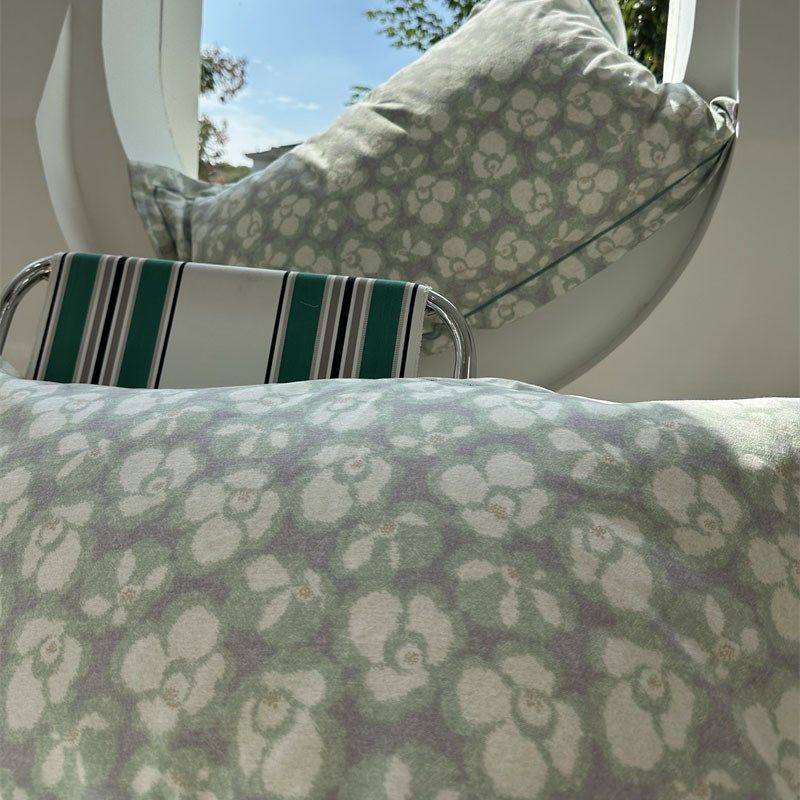 复古碎花绿文艺纯棉磨毛床笠床单枕套单件1.35m1.5全棉床垫保护套,床上用品,床单,淘宝优惠券,粉丝福利购,淘宝优惠卷