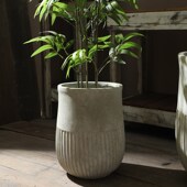 复古镁泥大号落地花盆仿水泥绿植花器客厅花园千年木幸福树种植盆