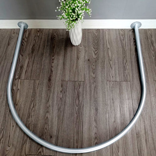 服装店U型平面墙试衣间更衣室杆子换衣帘试衣帘架子U