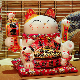 三十而已同款招财猫摆件开业家居客厅大号店铺收银台电动摇手自动