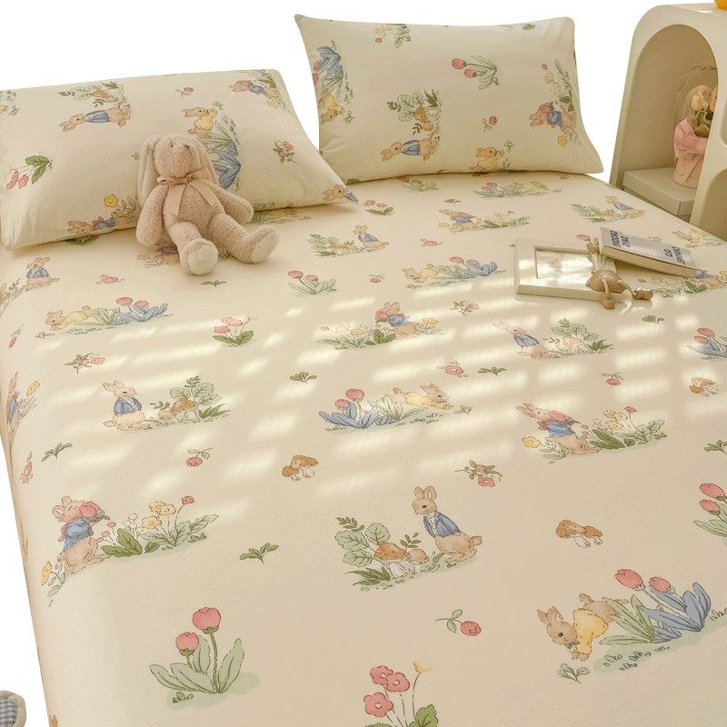 纯棉床笠单件全棉床罩席梦思床垫套保护罩儿童防滑枕套床单三件套,床上用品,床笠,淘宝优惠券,粉丝福利购,淘宝优惠卷