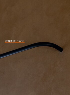 通体纯黑!黑色不锈钢U型横杆窗帘杆无痕侧装支架极简复古罗马杆