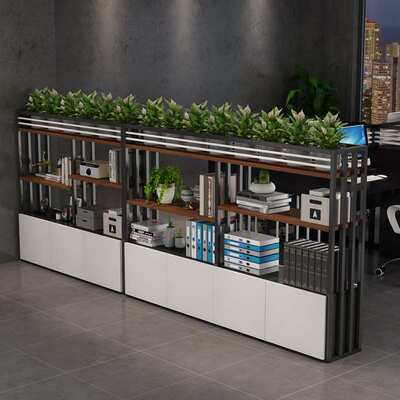 办公室屏风隔断置物架现代简约隔断柜餐厅围栏绿植花架隔断墙铁艺