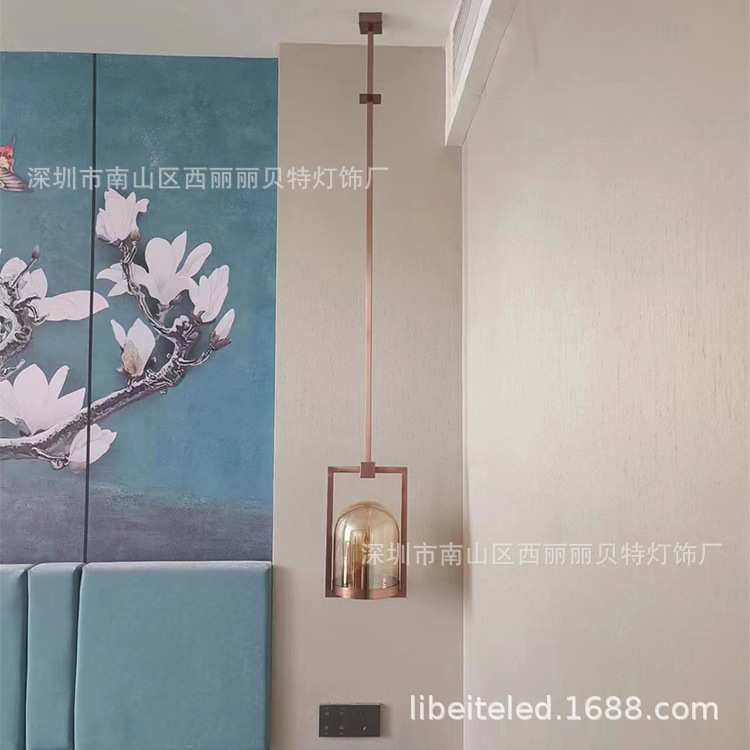白玉兰酒店厂家直供连锁客房极简LED卧室壁灯床头背景灯壁挂灯具