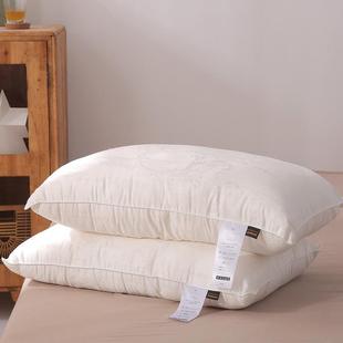 60木本棉提花大豆纤维超细羽丝枕 柔软单双人家用枕头芯子（2只）