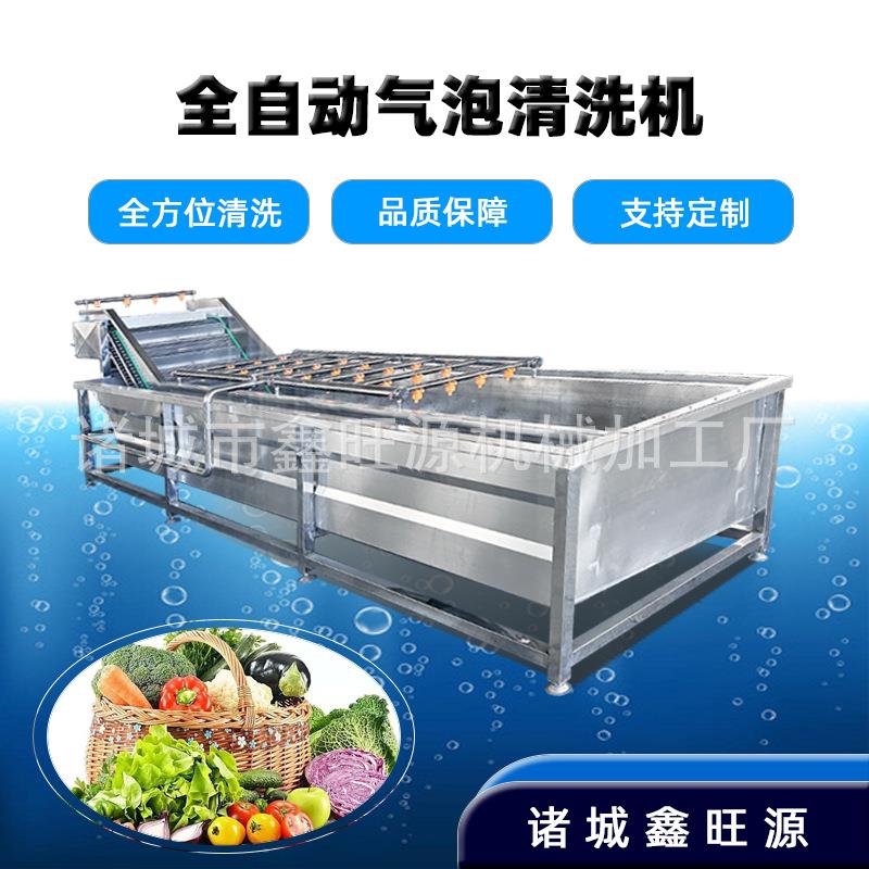 厂家供应芒果高压喷淋气泡清洗机小油菜果蔬水浴清洗设备洗辣椒机