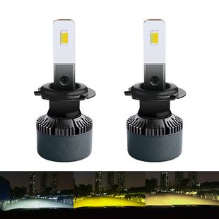 新款M30汽车LED大灯智能三色温超亮前照灯头灯远近一体H4 H7 9012