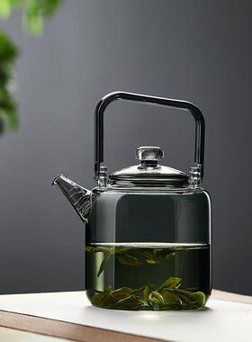 耐高温玻极OVZ璃茶具简泡茶壶煮茶器简约烧水壶花茶壶家单用壶泡