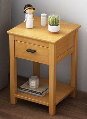 新中式实木件楠竹花架厅阳台整装摆带抽屉客72053实木架花子四方