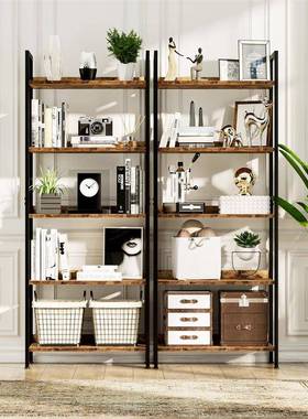 木书架置物架简易多层客厅储物架架展JXO铁架落地墙示壁铁艺收纳