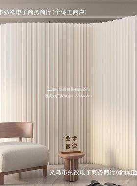 白色叠高隔断风客厅遮挡展42778会活动可移动落地伸缩折风琴纸屏