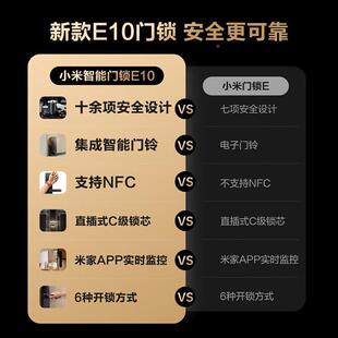 智能门指锁E小米智能1家用防盗锁电子密码锁0NFC应C级锁芯纹感锁