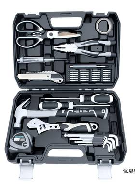 家用工具套箱装家日32500庭车载常电工五金工具大全老六虎钳内角