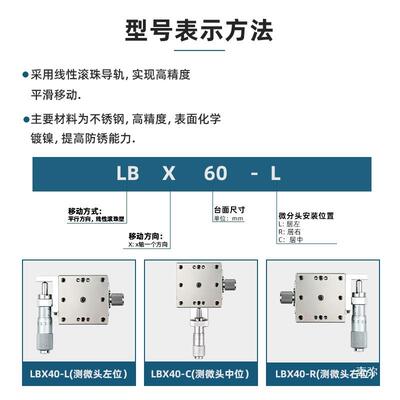 576x轴位移平XSGXLSB/EJE01/CB台SX不锈钢手动微调微/型十字滑台