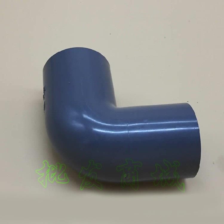 奔UPVC塑料给6水管PVC灰色弯头达90度弯头6寸DN150内径15m1m