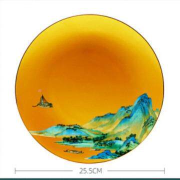 陶瓷中式平西餐盘牛排盘创意盘骨瓷酒具OEH店碗碟子餐摆套装台现