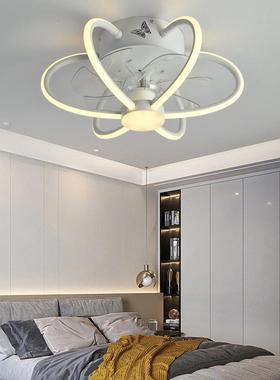 智遥控顶风扇灯简36478约创吸意客厅书房卧室能LED风扇顶吸灯