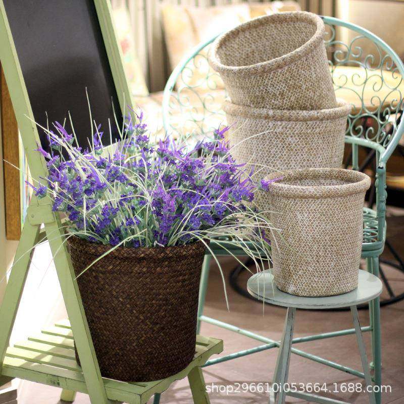 HOE纯手工草编织花篮仿真花绿植收纳篮筐脏篮衣篓户海外摆拍道具,鲜花速递/花卉仿真/绿植园艺,其它园艺用品,淘宝优惠券,粉丝福利购,淘宝优惠卷