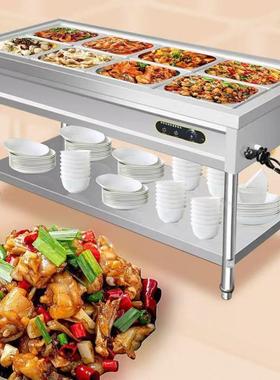 快餐保温台商用不锈钢LKK电加快热台式保温保售台菜台售饭温餐车