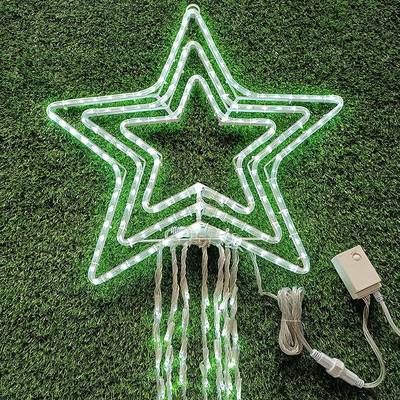 LE泡D球灯LRM串外草坪星型装饰灯户广场高亮庭院彩色氛围灯