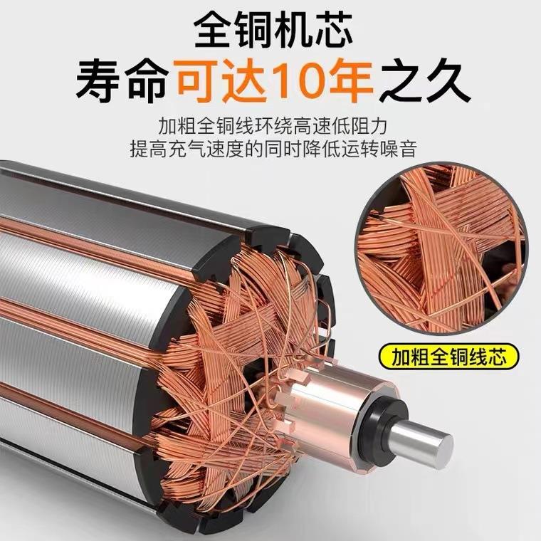 车便携式车载数显充气泵汽轮打气泵电60925动加气双胎缸12V充气泵