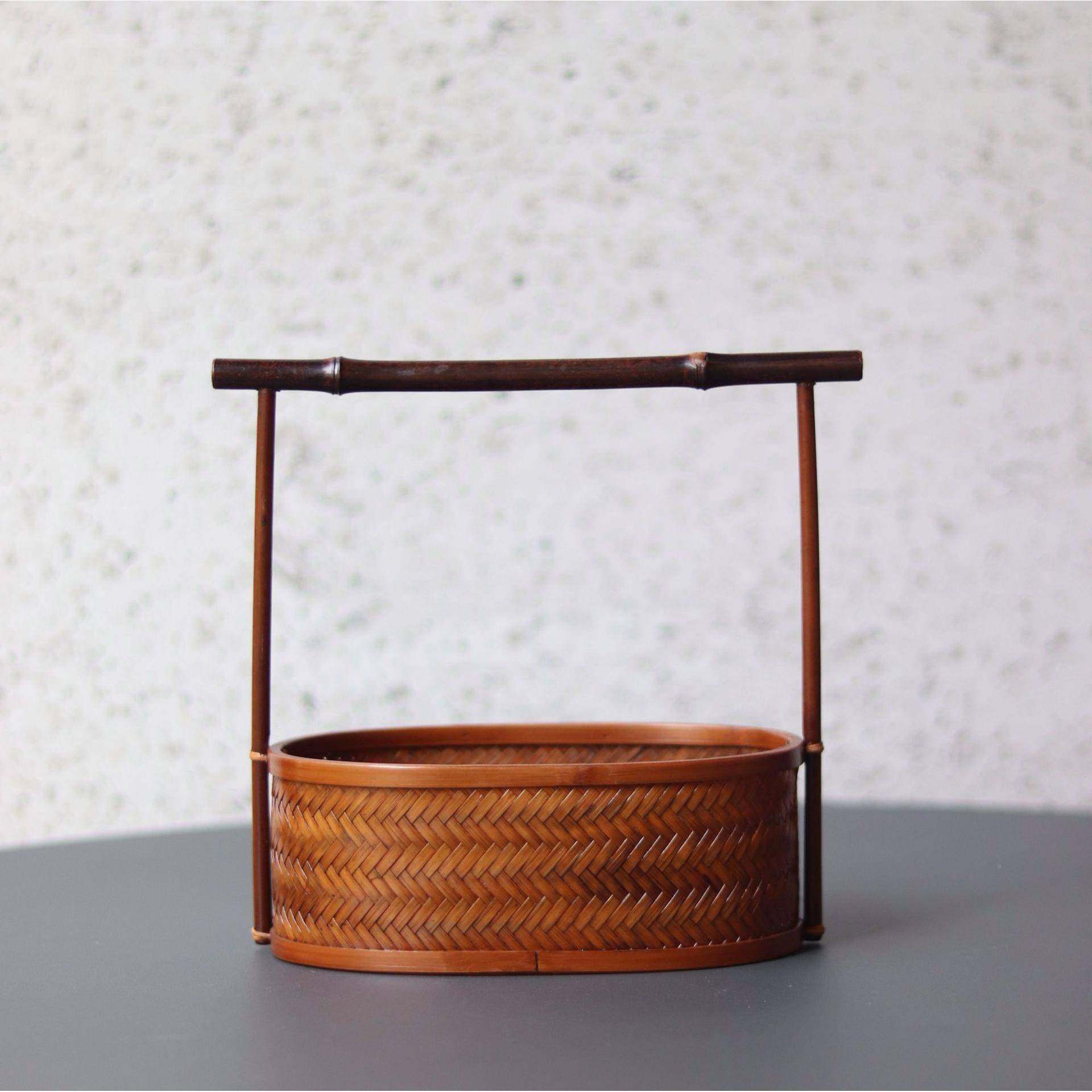 手竹编大漆篮中式复无品牌/古收茶具纳筐家用工圆提形水果篮点心,农机/农具/农膜,其它农用工具,淘宝优惠券,粉丝福利购,淘宝优惠卷