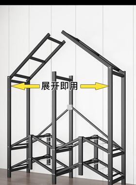 衣钢柜家用卧室易免安装折结PUZ叠简布衣柜出租房用全架实耐用衣
