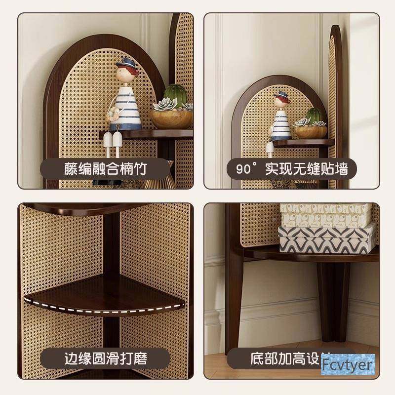 复实木三转角柜藤编客古厅多角层收纳柜书房收ELF物纳置卧室拐墙,鲜花速递/花卉仿真/绿植园艺,其它园艺用品,淘宝优惠券,粉丝福利购,淘宝优惠卷