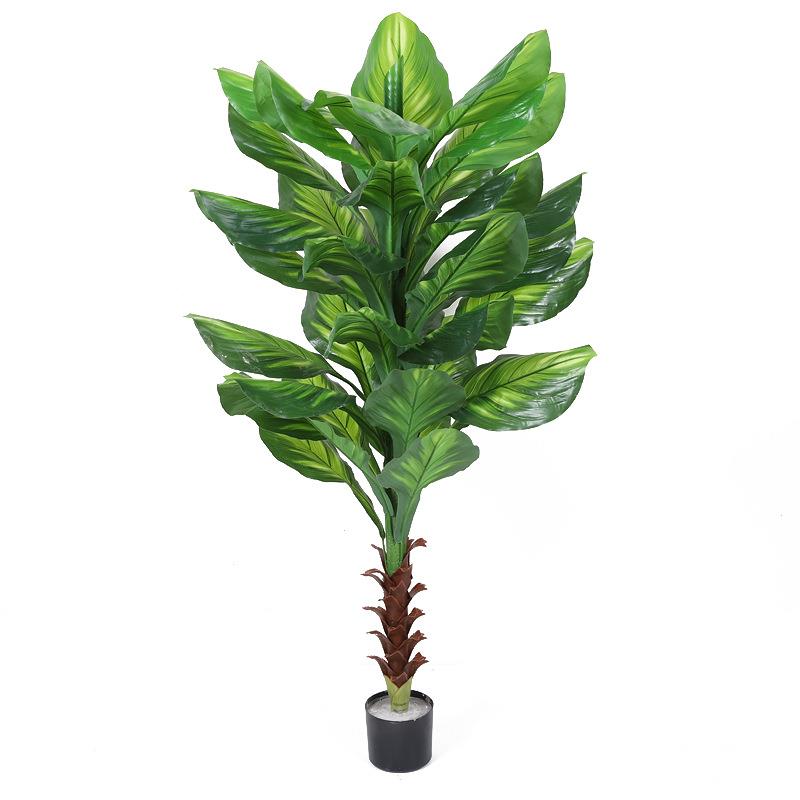 大型真植物盆栽客厅摆室件落地假树假XY-25芭蕉花树仿万年青内装