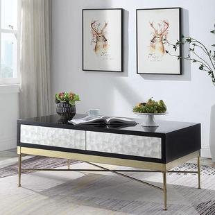 柜NIK奢美式 轻实木电视柜茶几组家合简约现代小户型客厅贝壳柜视