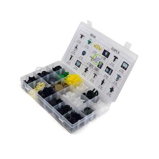 353pcs用汽车顶棚保6险杠轮眉自攻AGB螺丝底座流水通条扣盒装卡HE