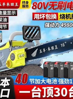 进口40节充ICA电电式电链锯大功率多提功能手式锂锯家用木电伐锯