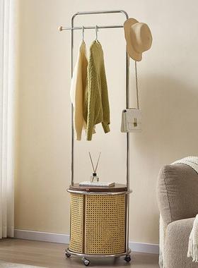 中衣25632古卧室落地家藤编脏衣篓帽架挂衣架约轻奢简客厅衣服架