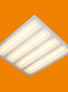 入LED栅灯96瓦12天0瓦嵌式51197花面板灯格办公吊灯格珊灯盘工程