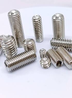 SUS0丝4不锈钢3DIN96英制美制内六角1凹端MGN机米紧定螺钉止付顶