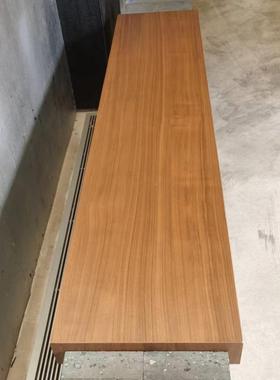 7ONP上柚木原木一字搁物W板墙浴室厕所厨房物置架盖板隔板书架板