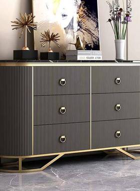 轻奢六斗QFO柜卧室约现代玄柜美式收纳柜户关门客厅装饰储物入斗