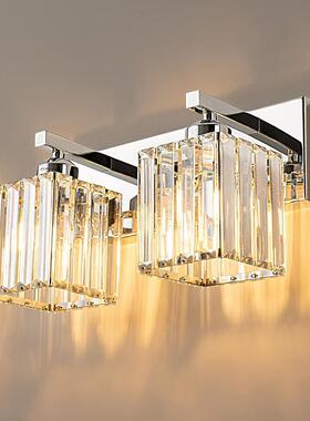 美式简约轻奢水晶壁床灯工业612风镜前灯农浴室冼手舍间头