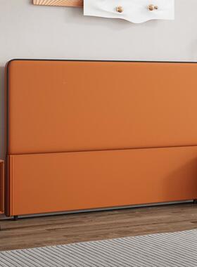 实新款软包床头背板简约地木靠间背新OEN型省空小户型床落头单买