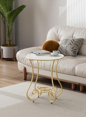 大小户代家现用动岩板茶41307几轻奢客厅沙发边几可型移金属极简