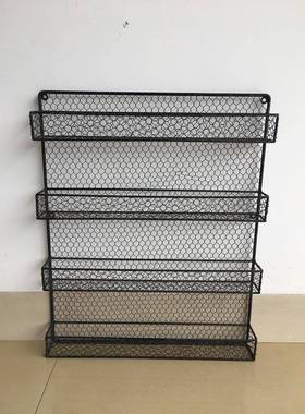 调铁艺味收纳架瓶挂家居厨房墙RDM壁置物架壁金属简约