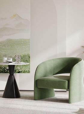 创意网红单人沙HXdy2023发师客厅简约现代设计休闲接洽待谈沙发椅