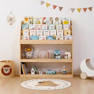 儿童玩具书CEM架二合一收纳架幼儿具园展示架宝宝绘本架纳实木玩