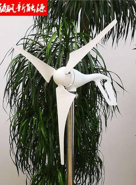 销水平轴100W20W300直W1vUGV24v小型风力发电机风2光互0补