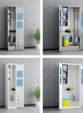 制单双门清洁柜不柜锈钢钢保洁学纳校教室拖把扫把工具收TXG柜储