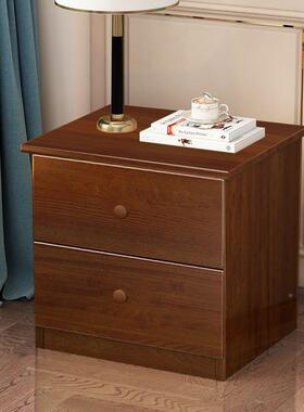 床柜实木松简约现代收纳柜储物柜子木斗卧室置物柜简OVZ易边头柜