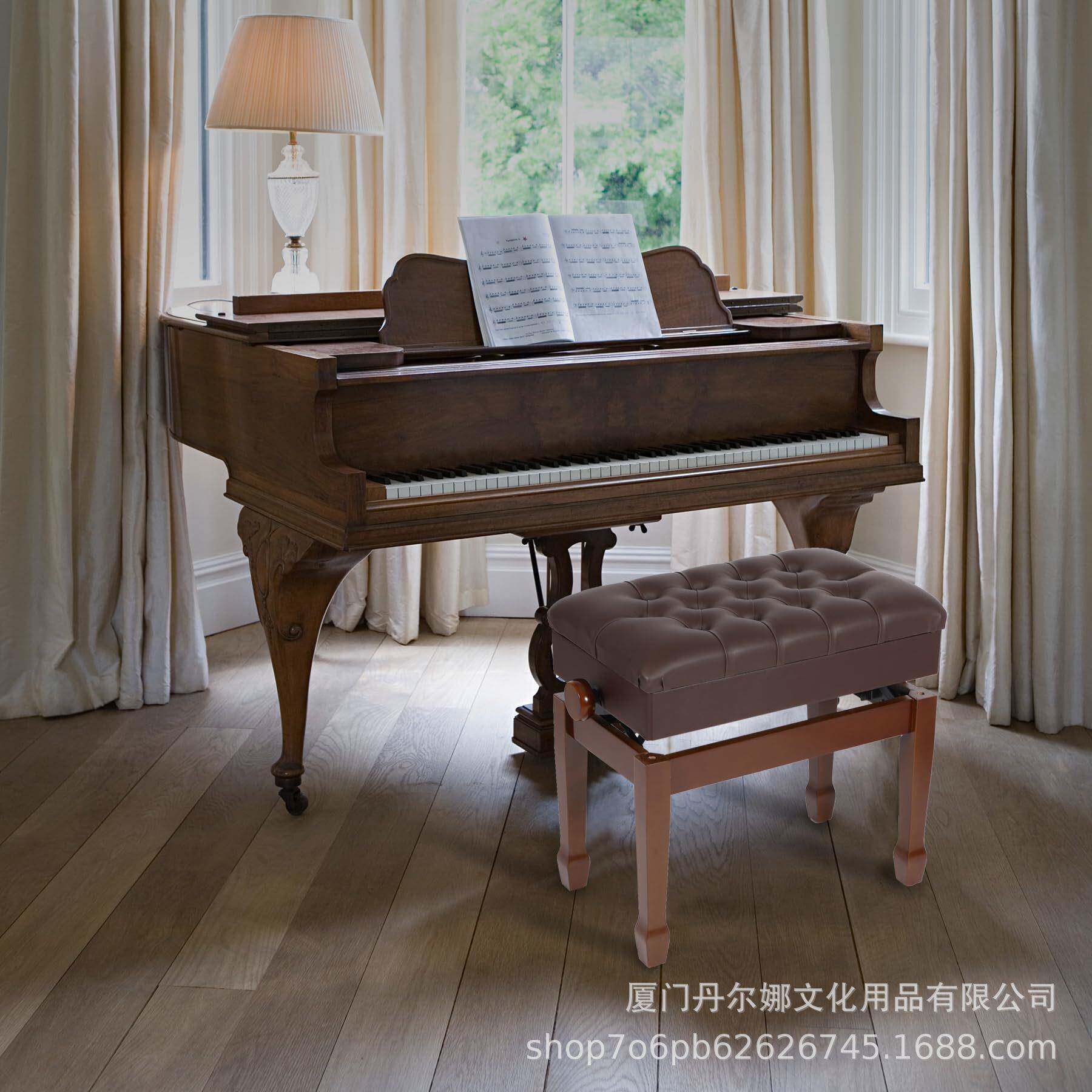 实木可节升钢琴凳带降单调人书箱琴凳加厚钢琴板无品牌/凳儿童