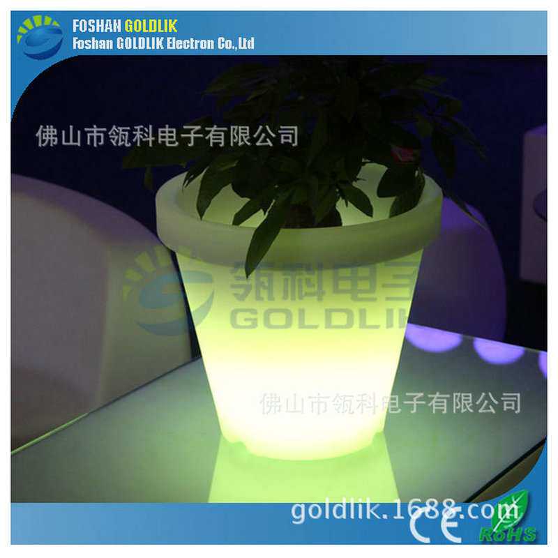 32cm创意简约LED发光花盆 酒吧餐厅装饰 节能 发光家具