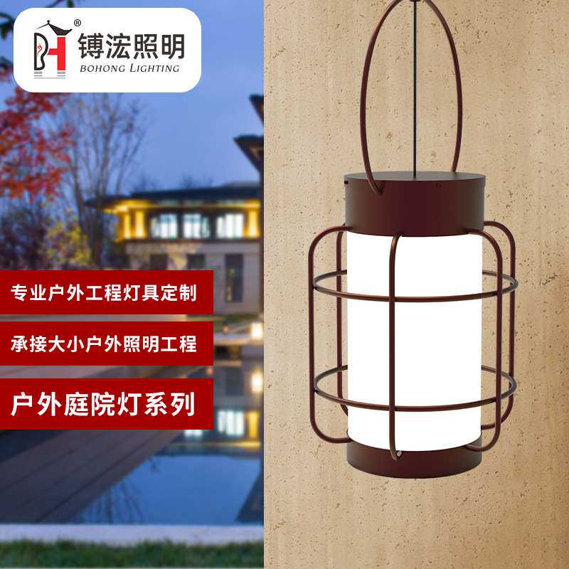 玻璃棚阳光房室外庭院美式灯饰led灯具中式户外凉亭吊灯